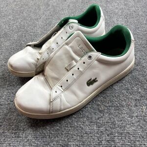 LACOSTE Men’s Hydez 119 Sma Leather Sneaker White/Green size: 10